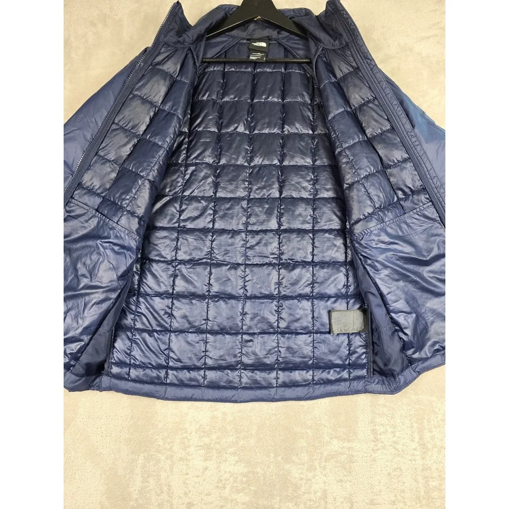 The North Face ThermoBall Eco Puffer Jacket Mens Small Blue Quilted Full Zip